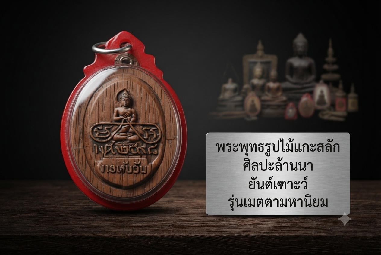 Jatukham Ramathep Thai sacred amulet featuring a guardian figure with traditional celestial and protective symbolism.