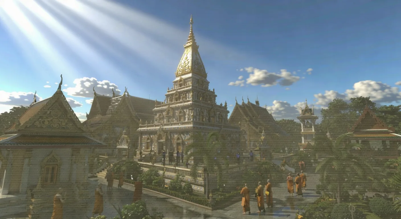 Wat Nong Bua Tai Lue Buddhist temple in Nan Province, Thailand, with historic Lanna murals