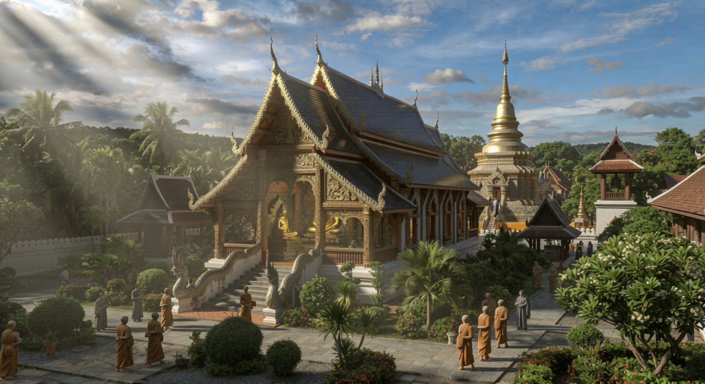 Sussan Trilak Luang Pho Kasem Khemako meditation centre in Lampang, Thailand