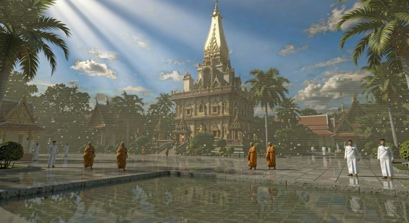 Wat Chalong Buddhist temple in Phuket, Thailand, associated with Luang Pho Chaem