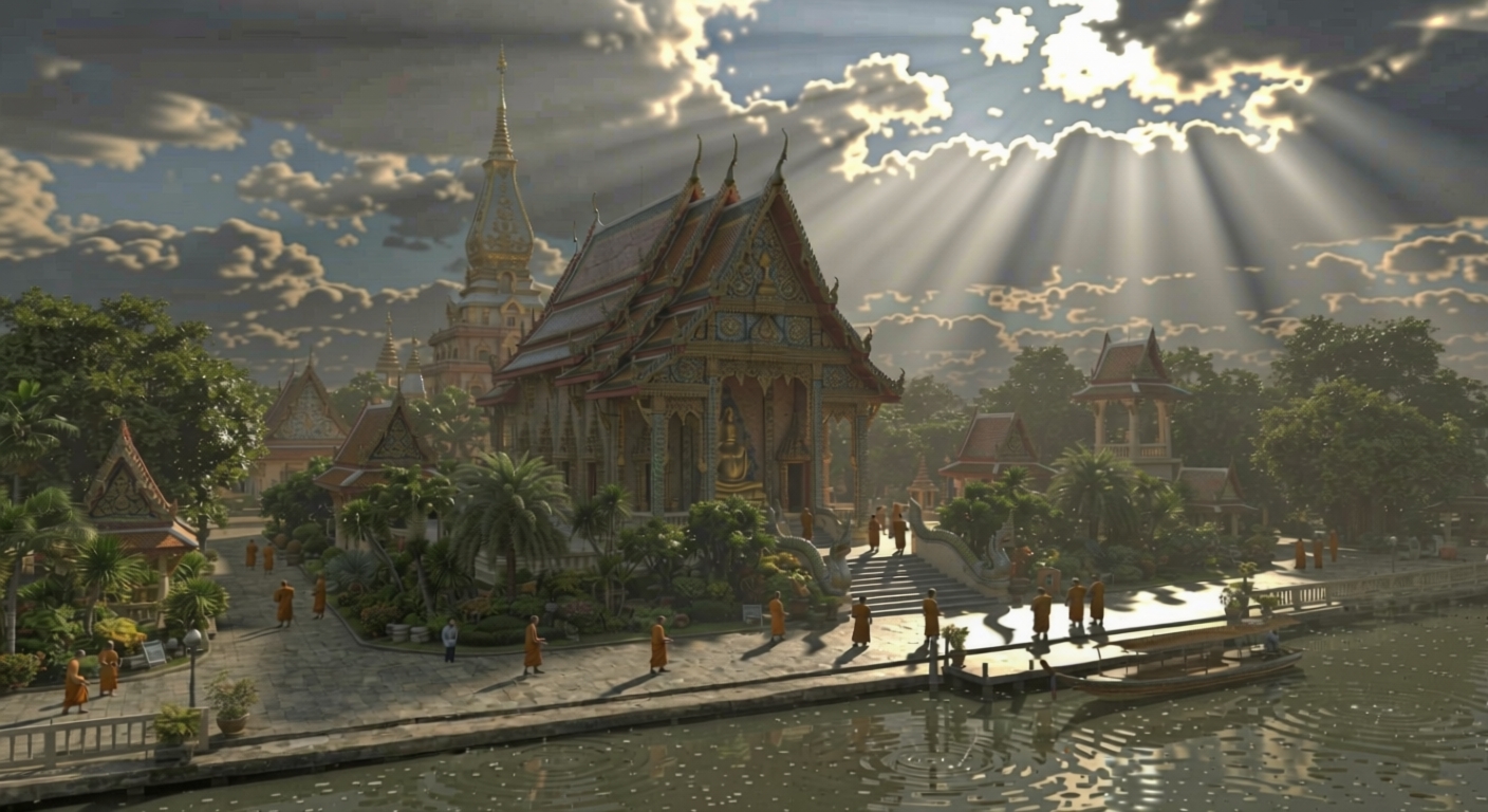 Wat Pak Khlong Makham Thao temple in Chai Nat, Thailand, associated with Luang Pu Suk Kesaro