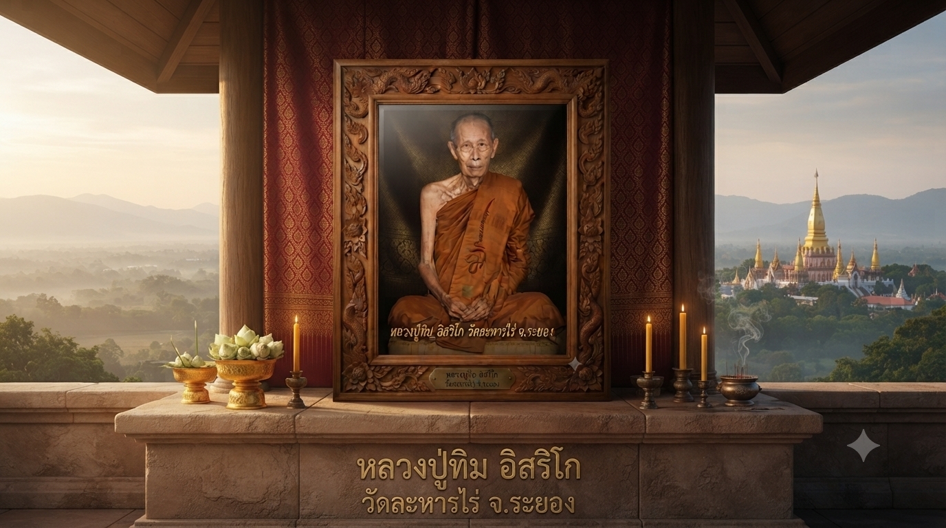 Portrait of Somdej Phra Phutthachan Toh Prommarangsi, the legendary Thai Buddhist monk and creator of the famous Phra Somdej amulet.