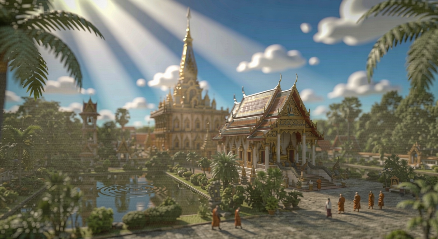Wat Chang Hai Rat Buranaram temple in Pattani, Thailand, associated with Luang Pu Thuat